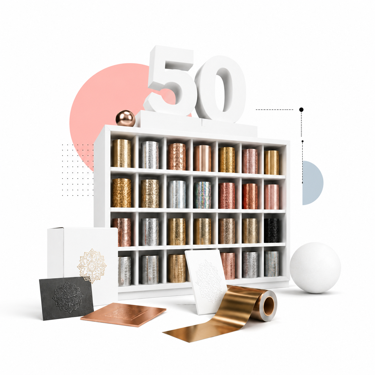More than fifty foils on the shelf